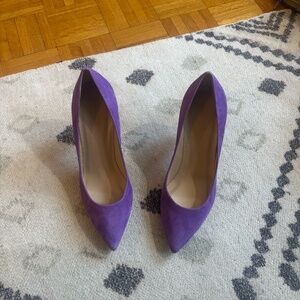 AMAZING perfect purple suede high heels Jcrew, worn once